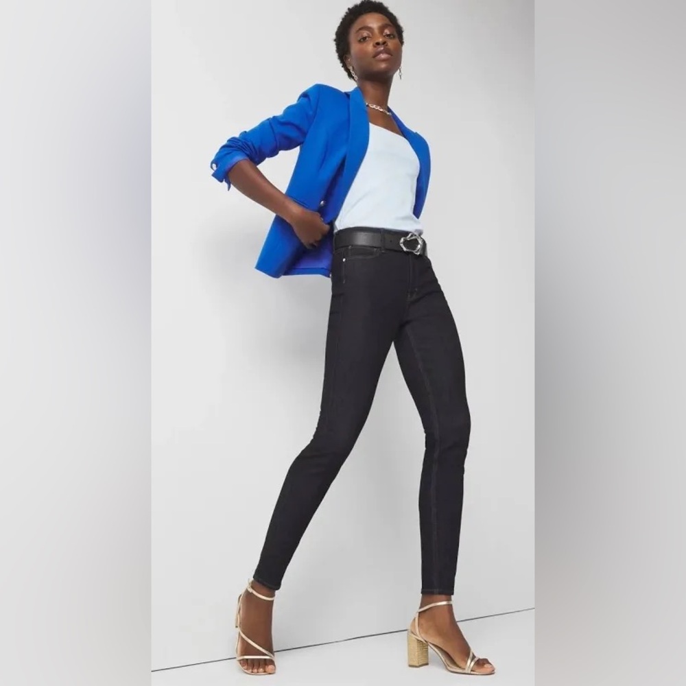 White House Black Market high rise sculpt skinny ankle jeans